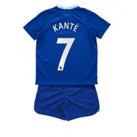 Fotbalové Dres Chelsea Kante #7 Dětské Domácí 2022-23 Krátký Rukáv (+ trenýrky)
